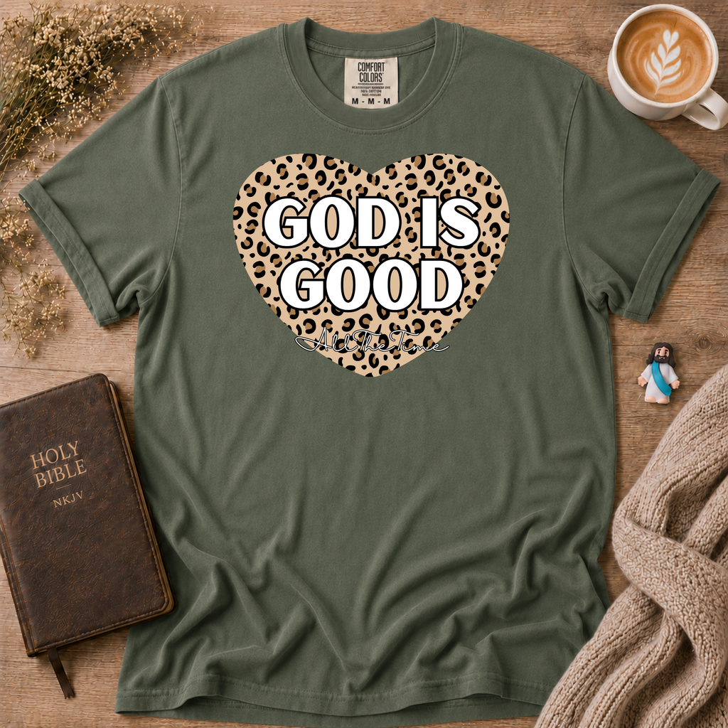 God Is Good Leopard T-Shirt | Christian Faith Graphic Tee