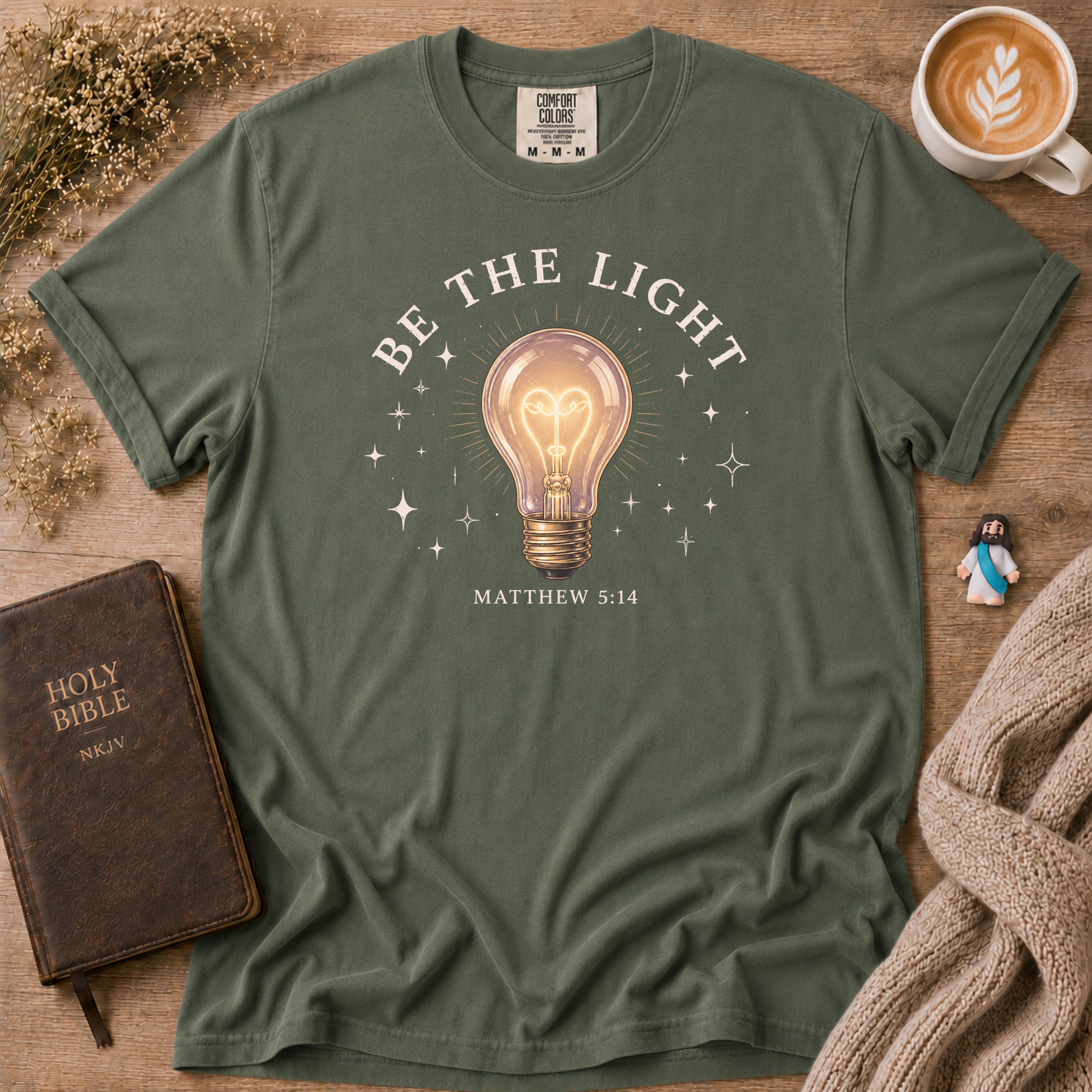 Be The Light T-Shirt | Christian Faith Graphic Tee