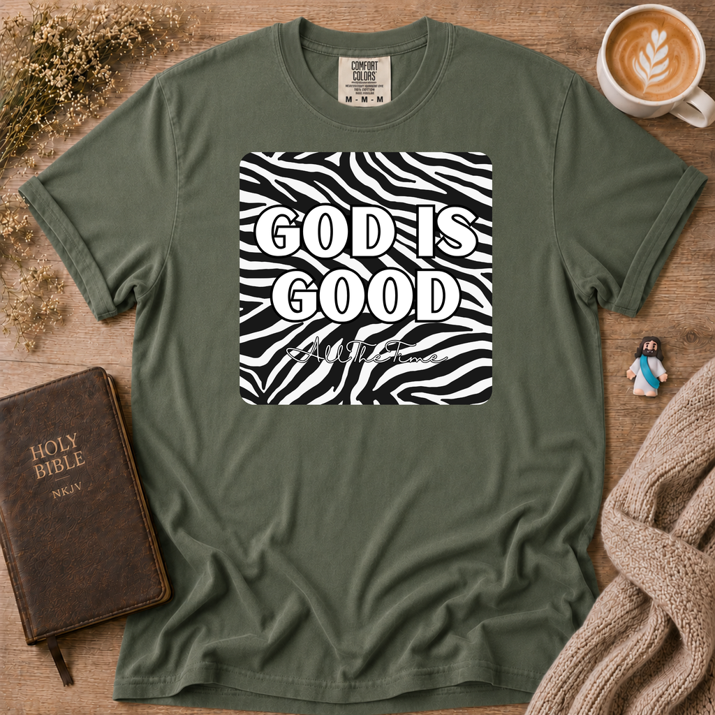 God Is Good Zebra T-Shirt | Christian Faith Graphic Tee