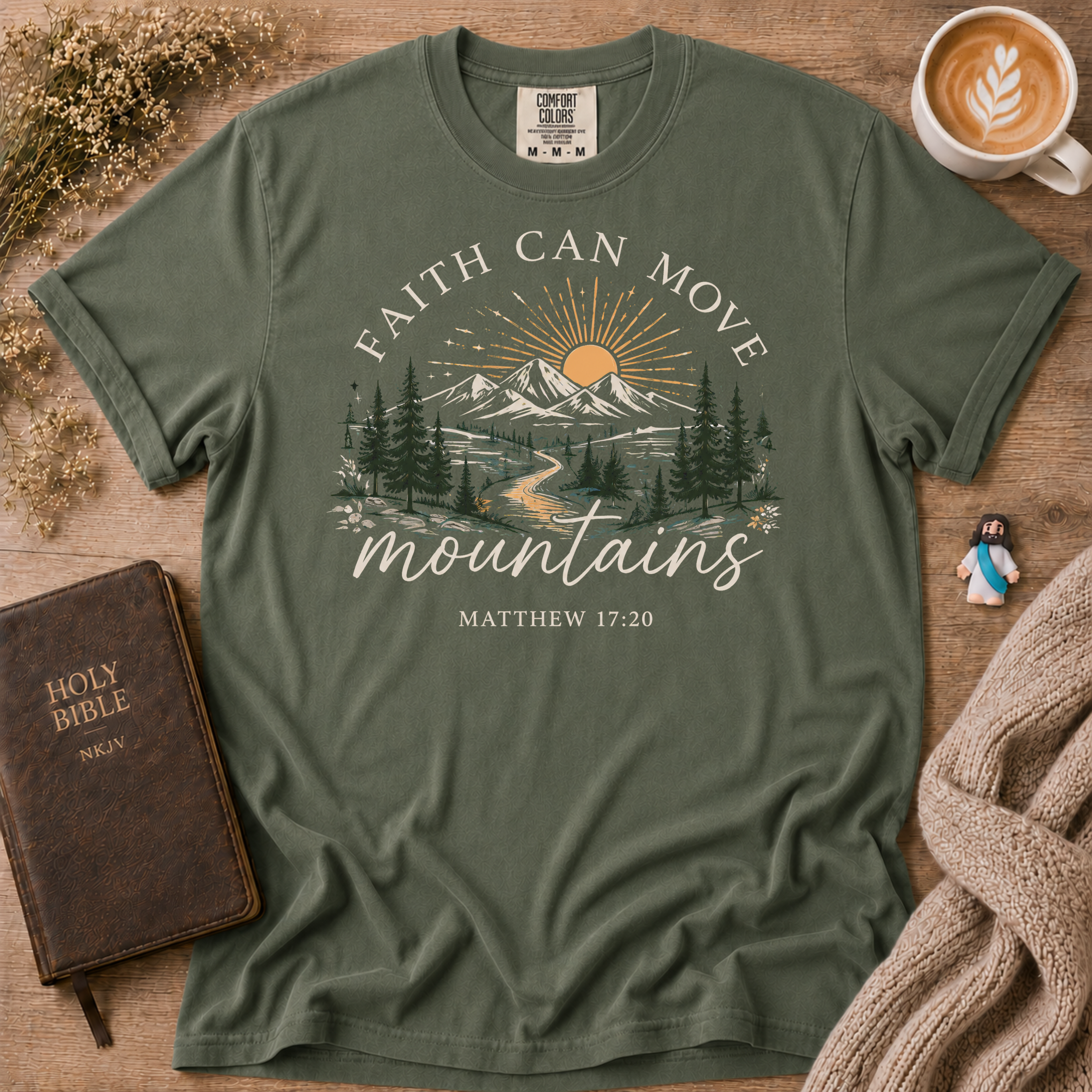 Faith Can Move Mountains T-Shirt | Christian Faith Graphic Tee