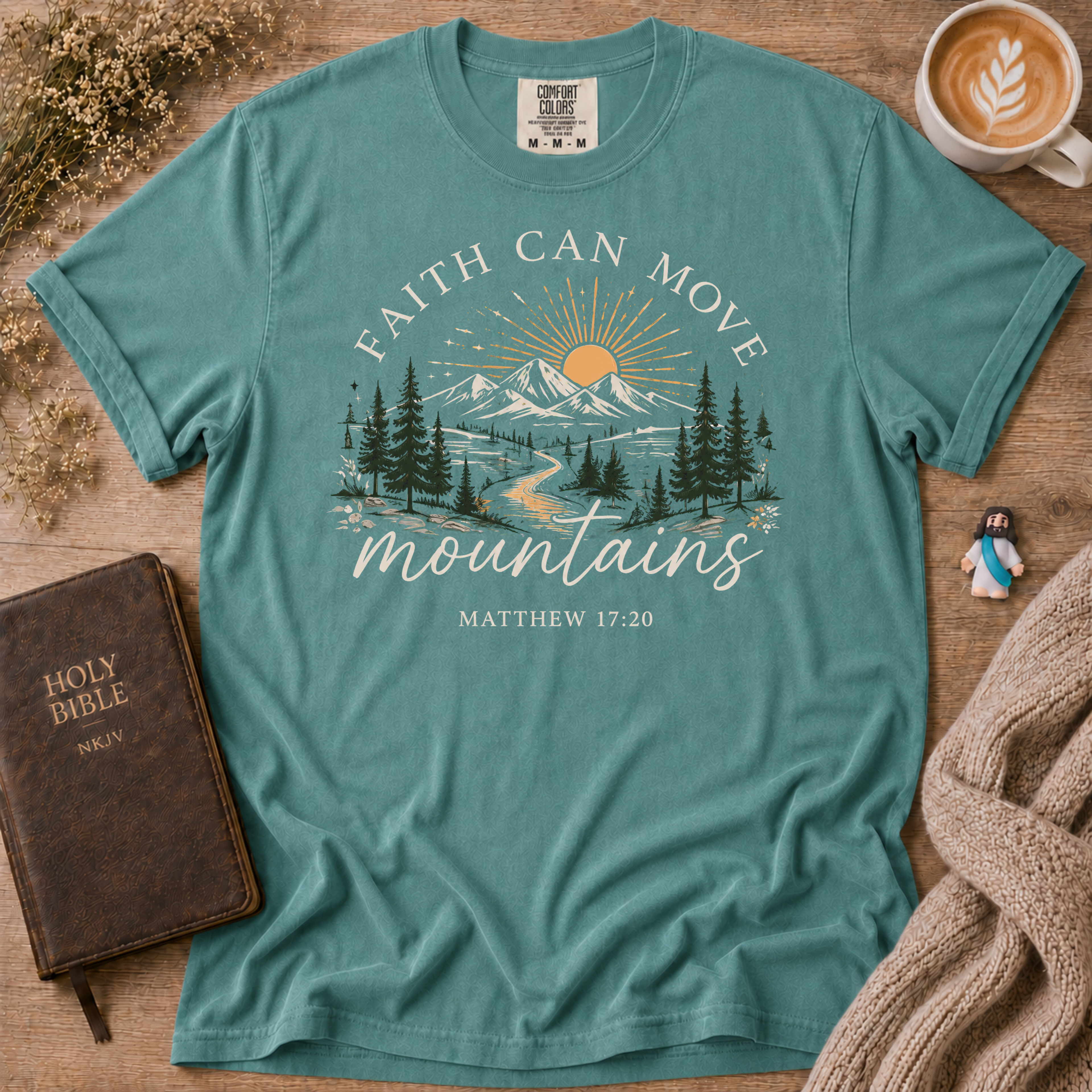 Faith Can Move Mountains T-Shirt | Christian Faith Graphic Tee