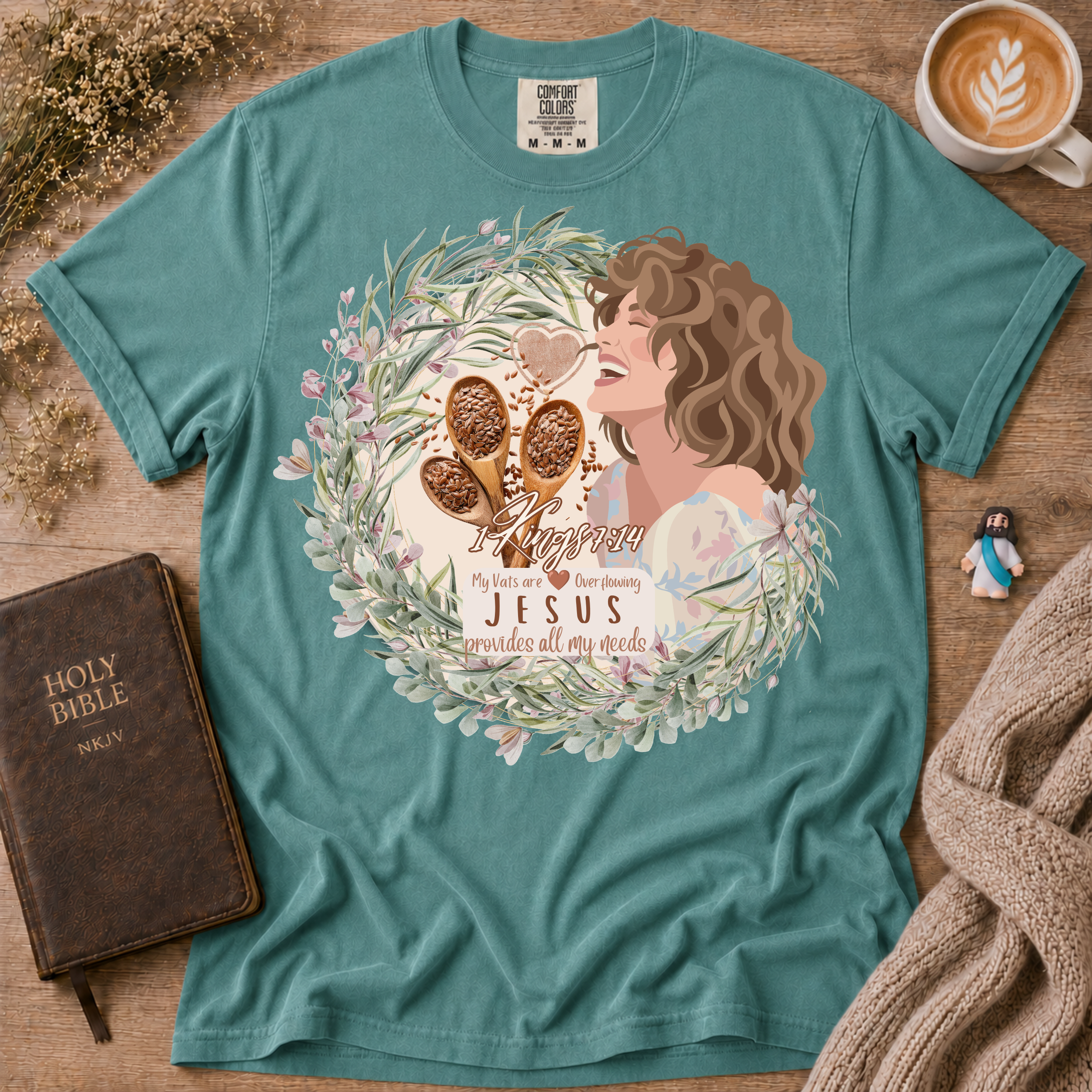 Vats Overflowing T-Shirt | Christian Faith Graphic Tee