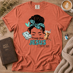 Messy Bun Jesus & Coffee Run T-Shirt | Christian Faith Graphic Tee