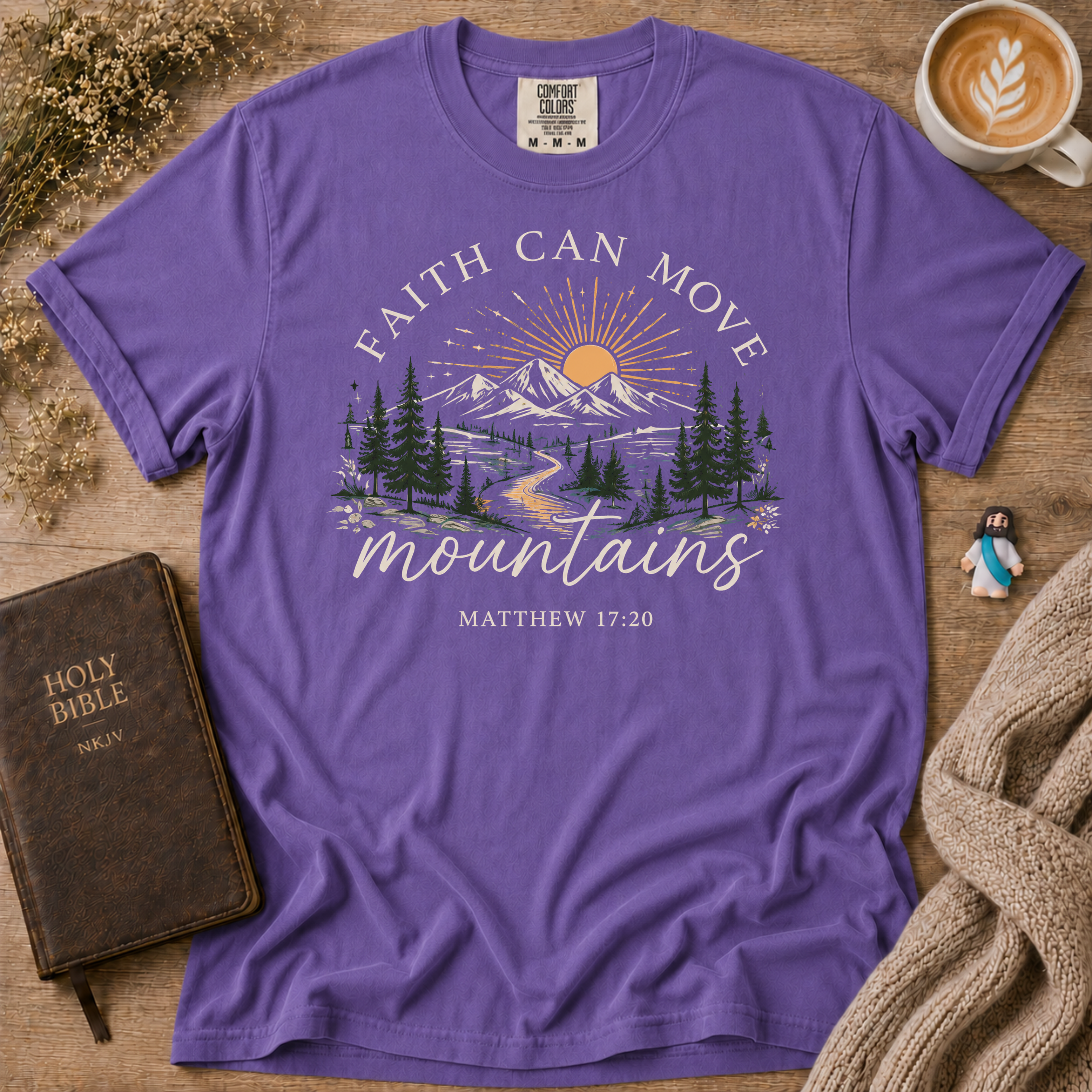 Faith Can Move Mountains T-Shirt | Christian Faith Graphic Tee