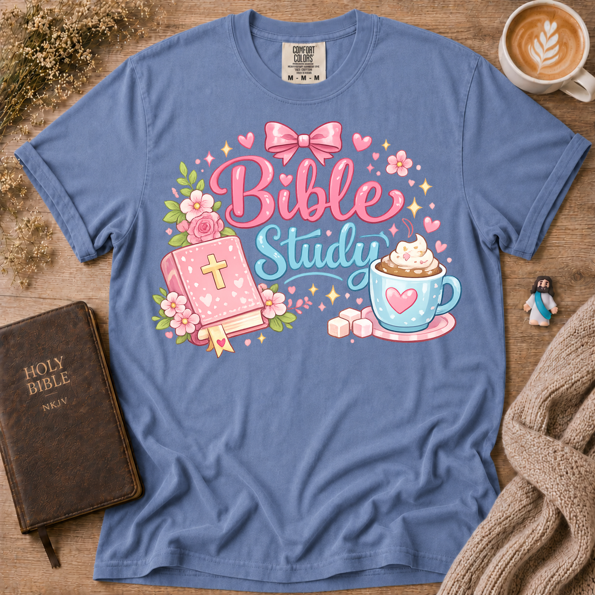 Bible Study Hot CoCo T-Shirt | Christian Faith Graphic Tee