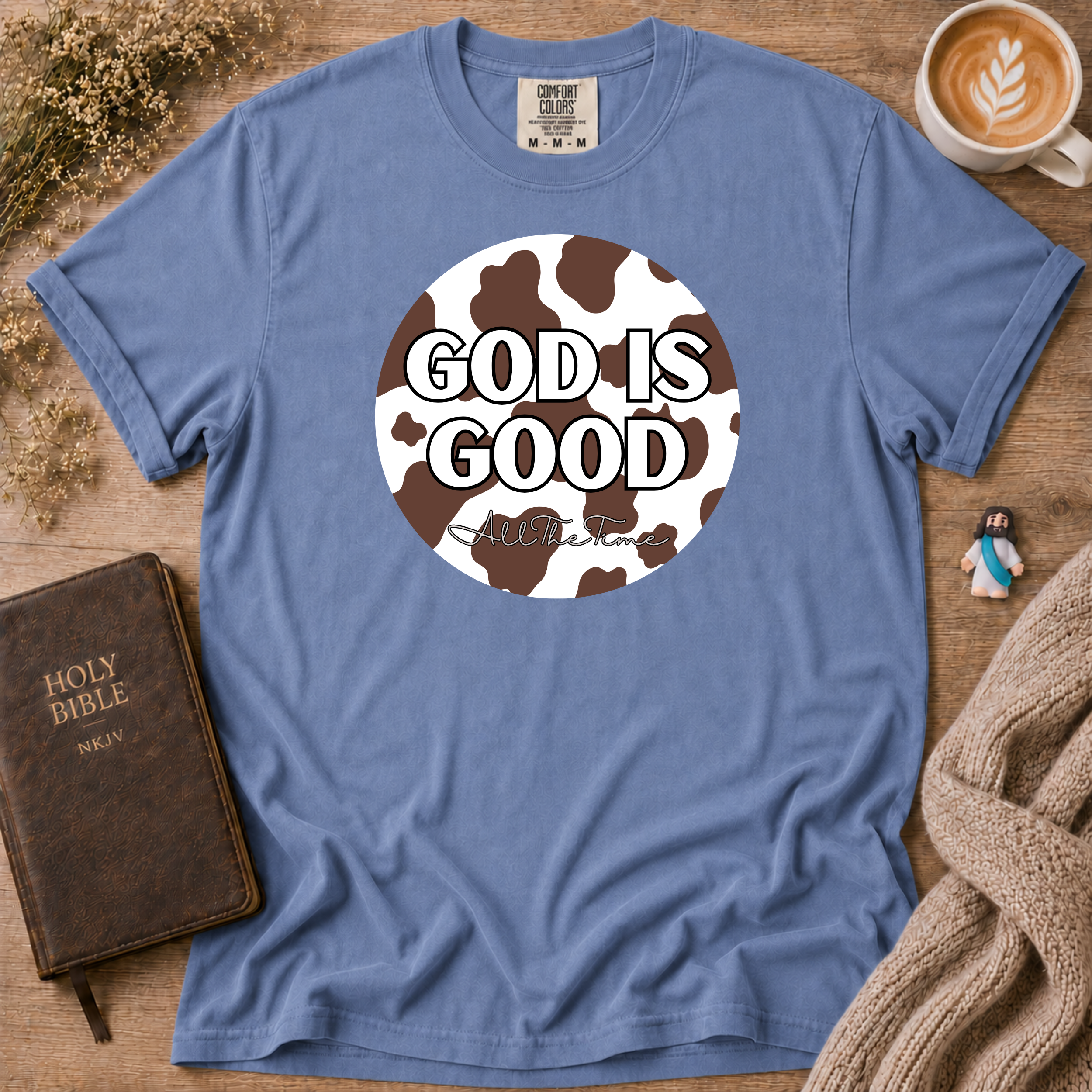 God Is Good Cowhide T-Shirt | Christian Faith Graphic Tee