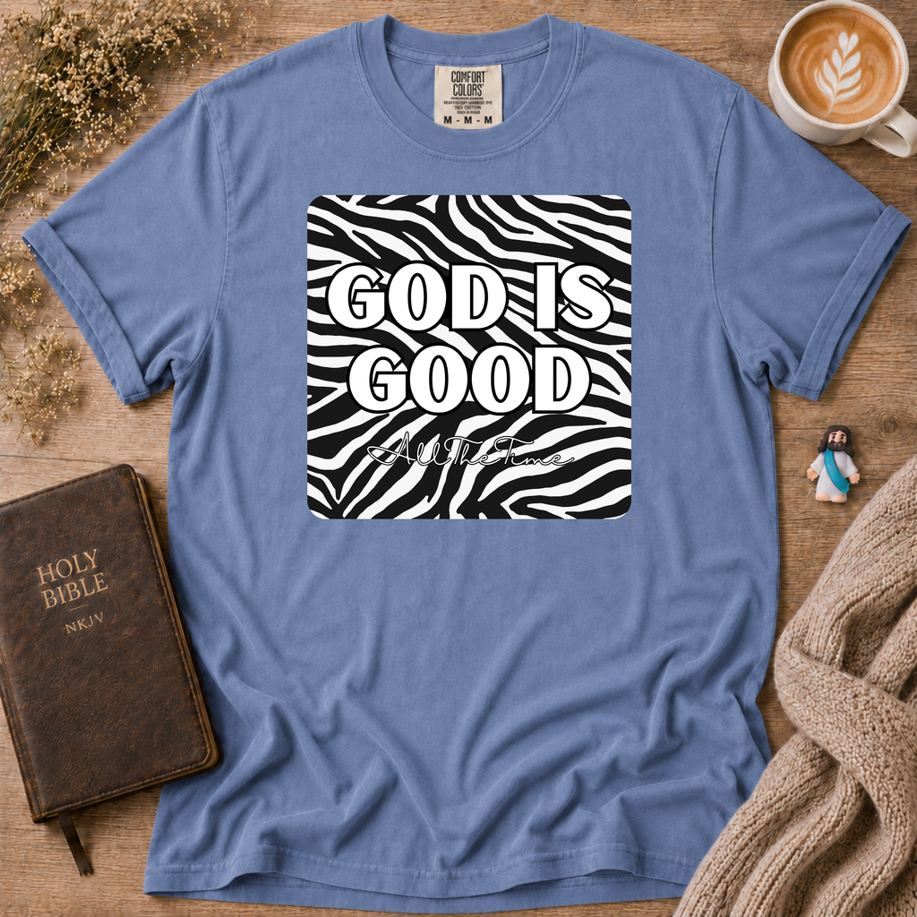 God Is Good Zebra T-Shirt | Christian Faith Graphic Tee