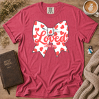 Red Polka Dot Bow T-Shirt | Christian Faith Graphic Tee