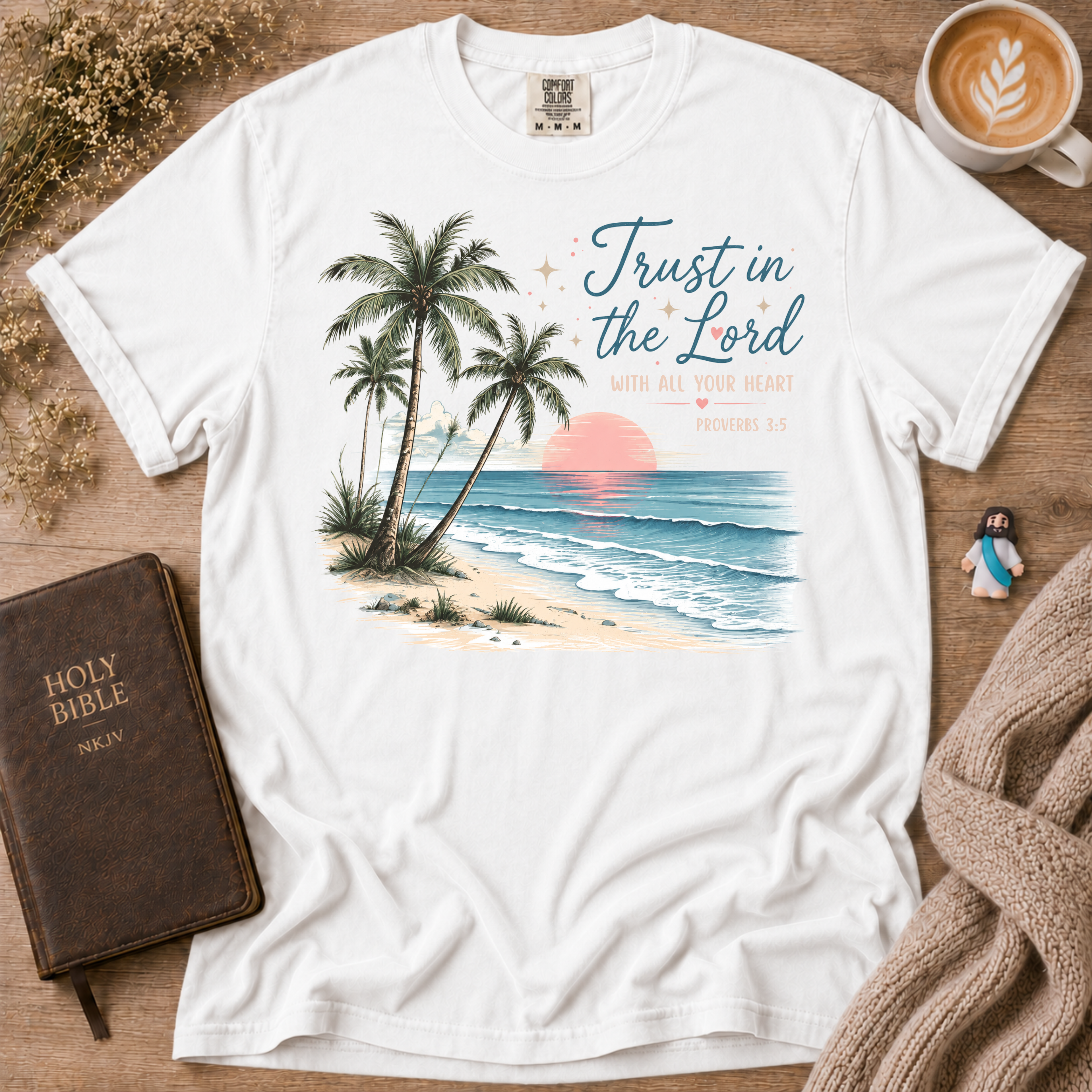 Trust In The Lord With All Your Heart T-Shirt | Christian Faith Graphic Tee