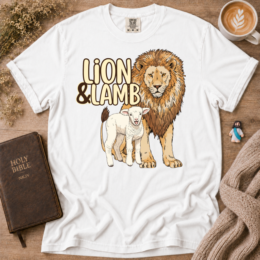 Lion&Lamb Logo T-Shirt | Christian Faith Graphic Tee