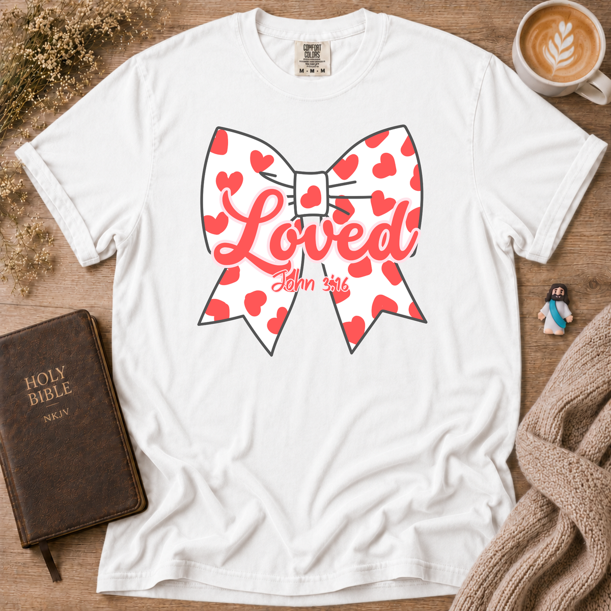 Red Polka Dot Bow T-Shirt | Christian Faith Graphic Tee