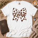 Chocolate Moo Moo Polka Dot Bow T-Shirt | Christian Faith Graphic Tee