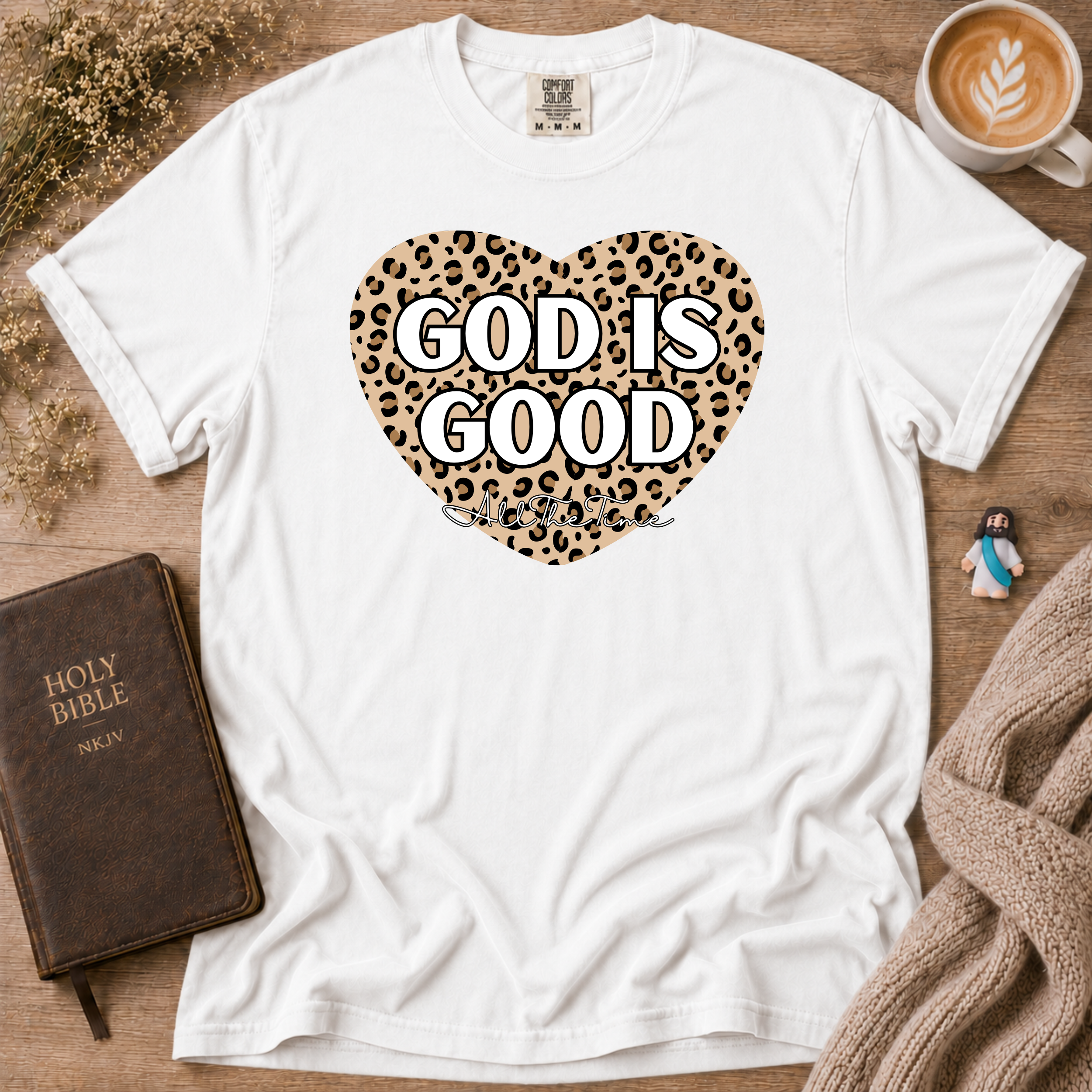 God Is Good Leopard T-Shirt | Christian Faith Graphic Tee