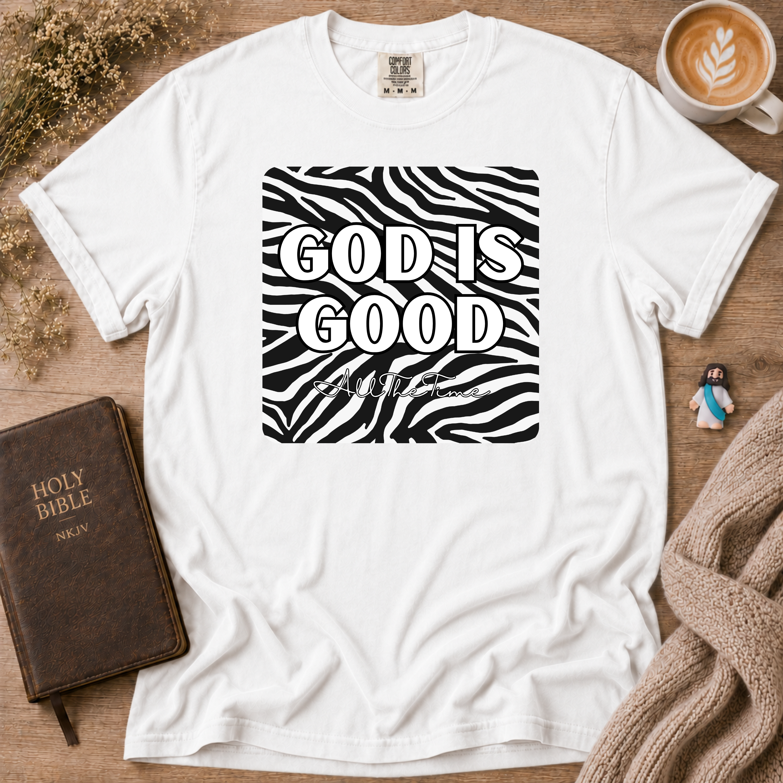 God Is Good Zebra T-Shirt | Christian Faith Graphic Tee