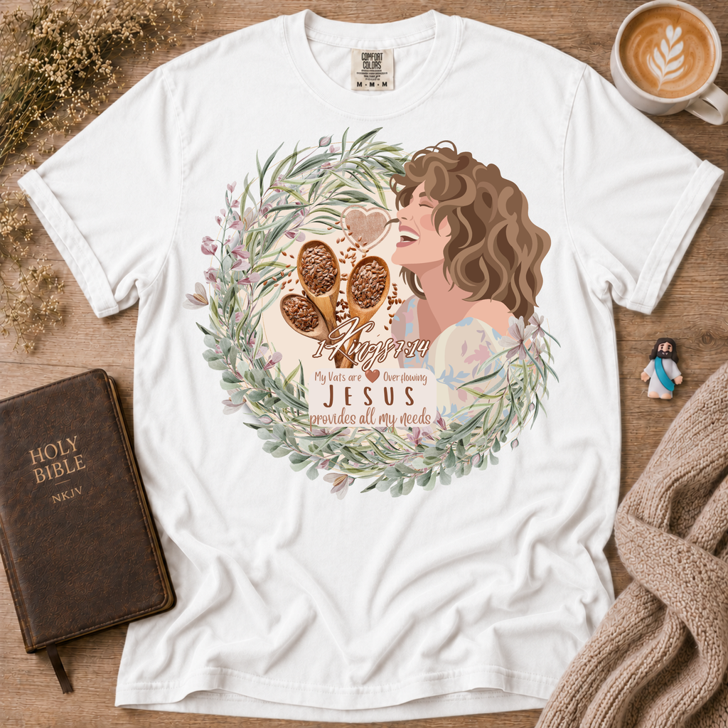 Vats Overflowing T-Shirt | Christian Faith Graphic Tee
