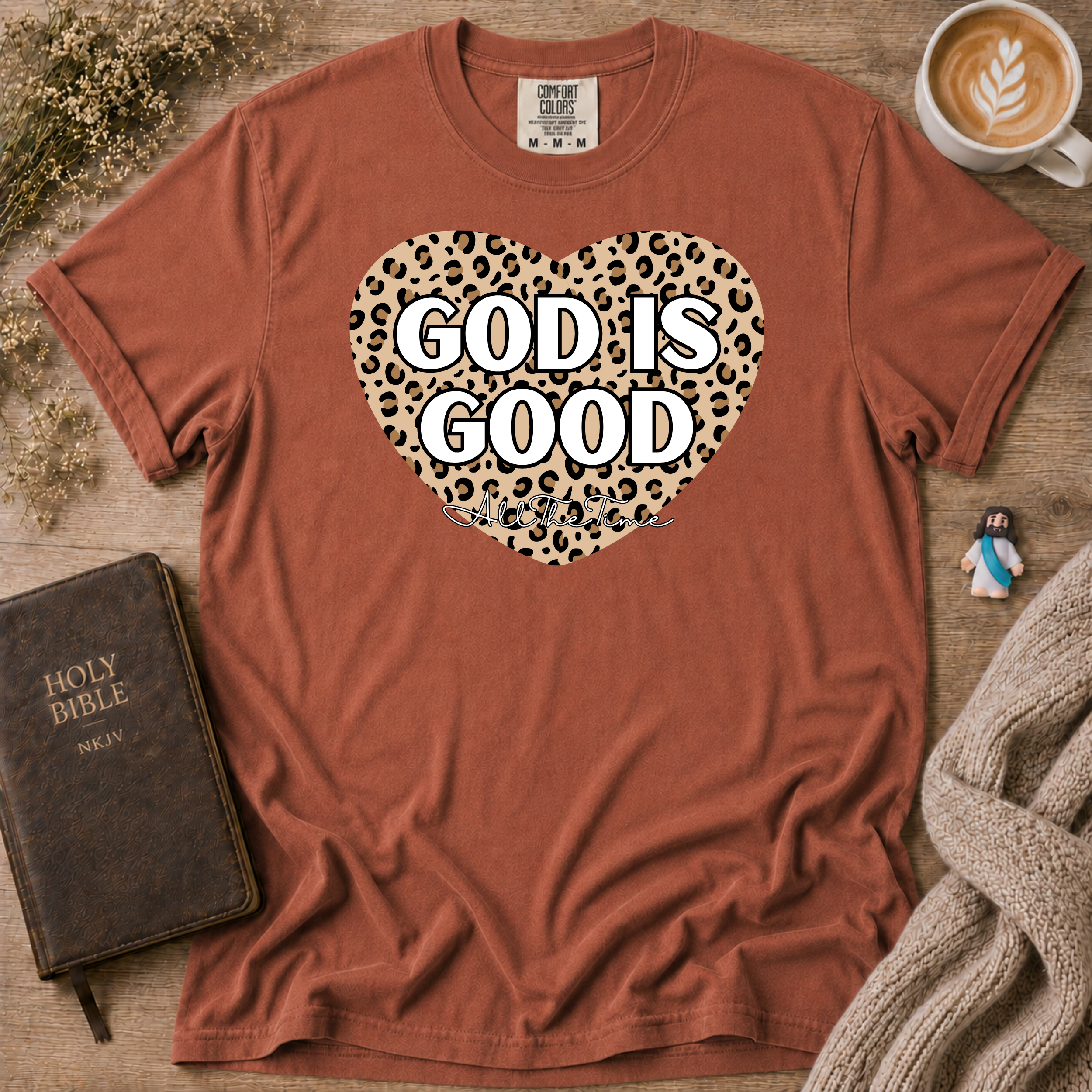God Is Good Leopard T-Shirt | Christian Faith Graphic Tee