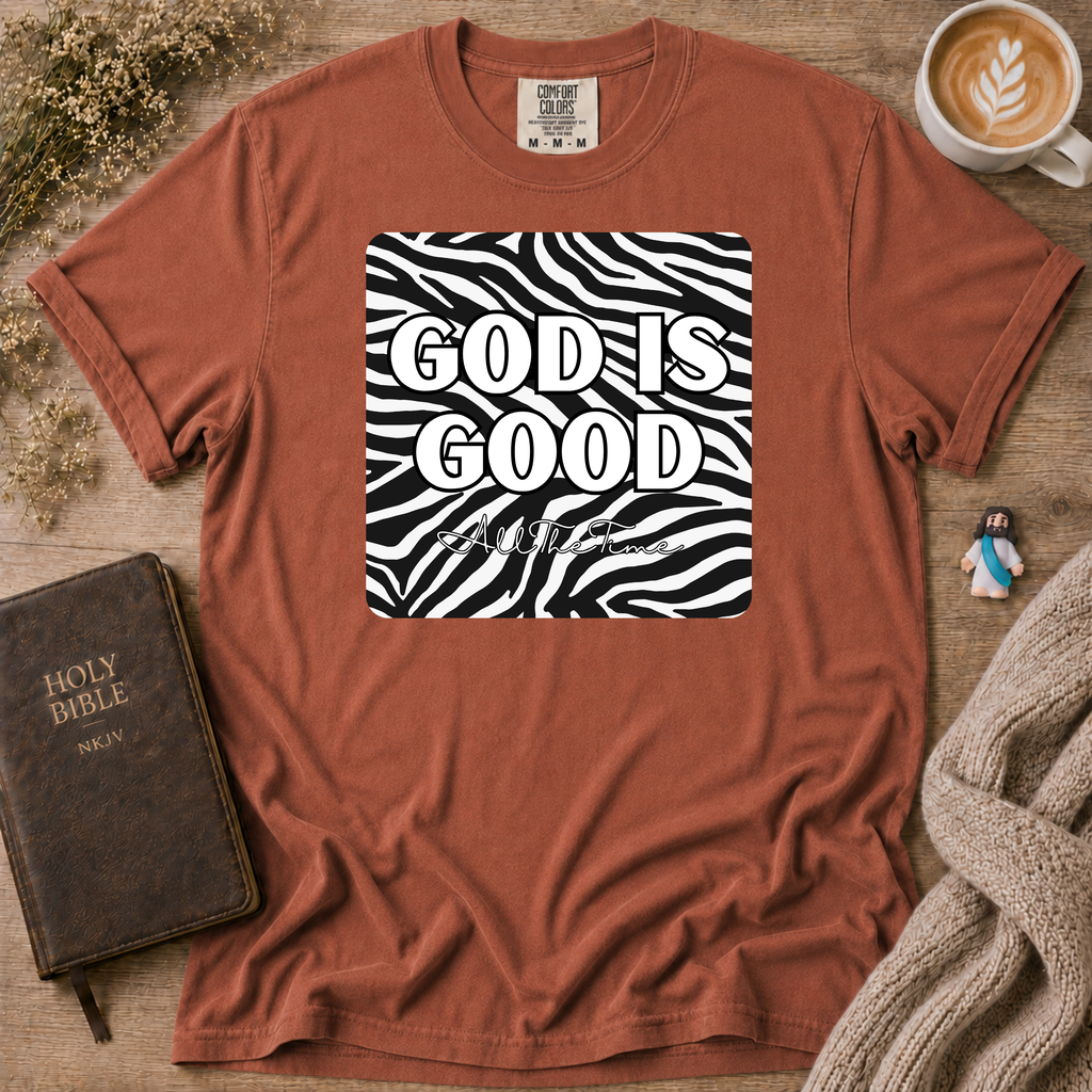 God Is Good Zebra T-Shirt | Christian Faith Graphic Tee