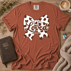 Chocolate Moo Moo Polka Dot Bow T-Shirt | Christian Faith Graphic Tee